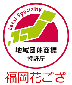 福岡花ござ　い草玄関マット　フォス　60×90cm　カラー：ネイビー